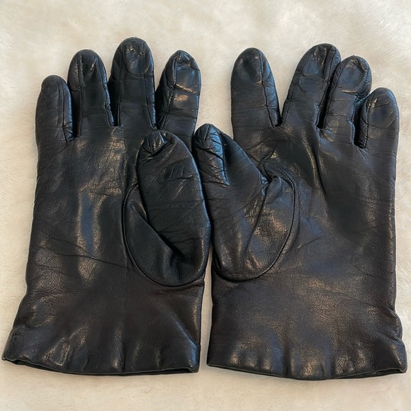 Charter Club Accessories - Charter Club Cashmere-Lined Leather Gloves, size Small, black w/tan cashmere